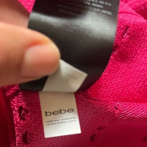 Bebe Pink Elissa Scalloped Dress. Size M - Picture 11 of 13